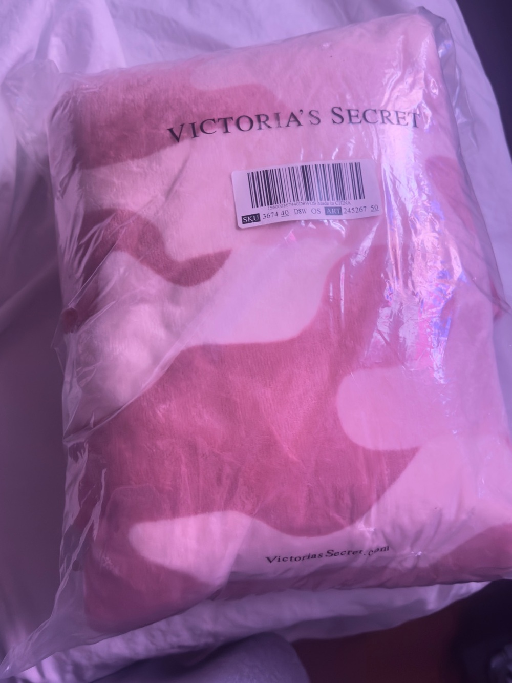 Victoria's Secret Pink Camo Plush Robe